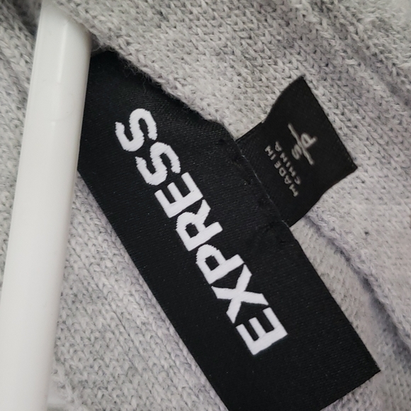 Express gray with rainbow strips cardigan, Size small - Picture 3 of 3